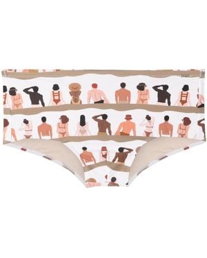 Amir Slama Graphic-Print Swim Shorts - Pink