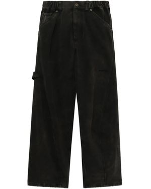 we11done Cargohose Mit Streifendetail - Schwarz