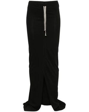 Rick Owens Falda Larga Soft Edfu Con Cordones - Negro