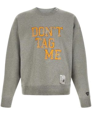 Maison Mihara Yasuhiro Don'T Tag Me Gauze Logo-Patch Sweatshirt - Grey