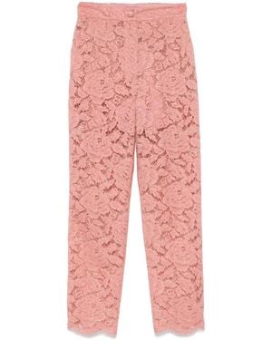 Dolce & Gabbana フローラルレース パンツ - レッド