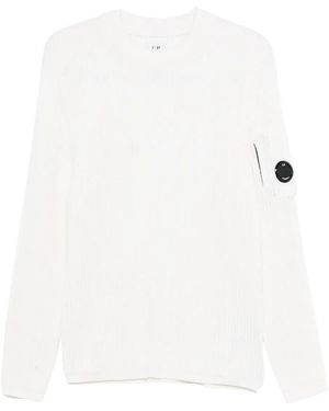 C.P. Company C.P. Company Lens-Embellished Jumper - White