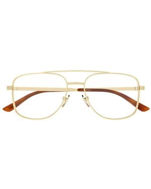 Gucci Bril Met Piloten Montuur - Metallic