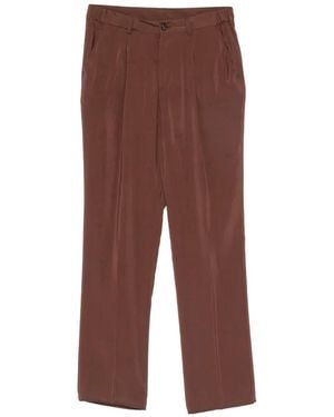 Hevò Torrecanne Pleated Trousers - Red