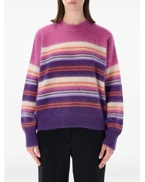 Isabel Marant Striped-Pattern Sweater - Purple