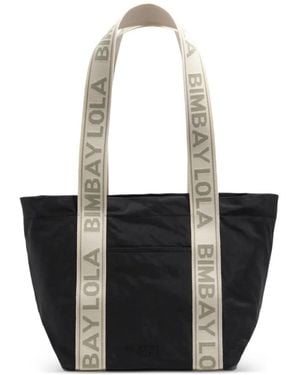Bimba Y Lola Medium Logo-Print Shoulder Bag - White