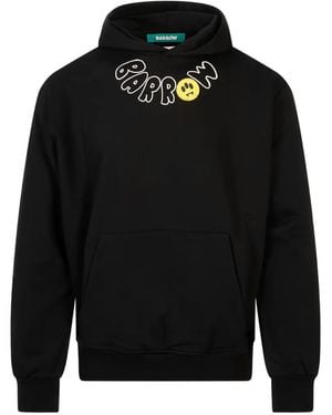Barrow Teddy Bear-Print Hoodie - Black
