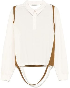 Eckhaus Latta Deconstructed Poloshirt - Wit