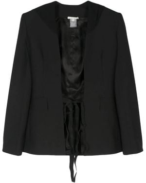 Nensi Dojaka Hooded Blazer - Women's - Polyester/spandex/elastane/virgin Wool - Black
