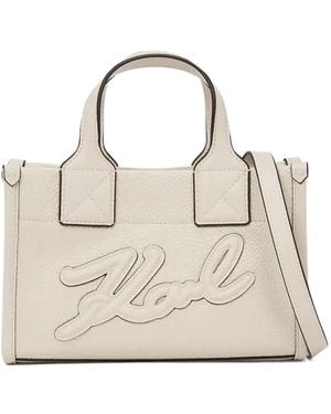 Karl Lagerfeld Small K/Square Cross Body Bag - Natural