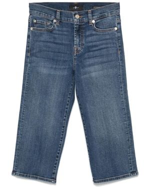 7 For All Mankind Cropped Jeans - Blue