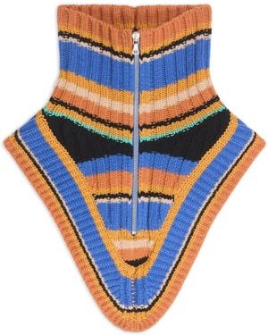 Dries Van Noten Wool Zip Collar - Blue