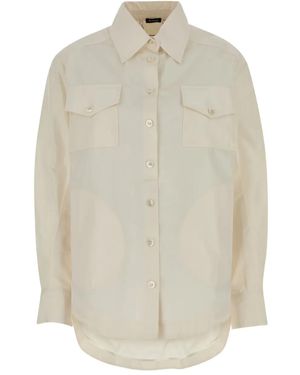 Kiton T-Shirt Met Dubbele Zak - Wit
