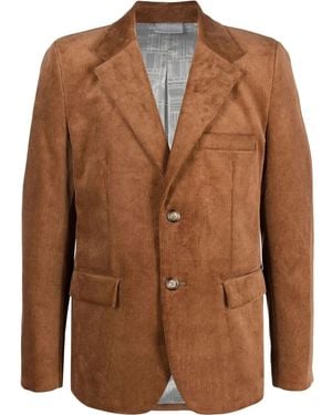 VTMNTS Corduroy Single-Breasted Blazer - Brown