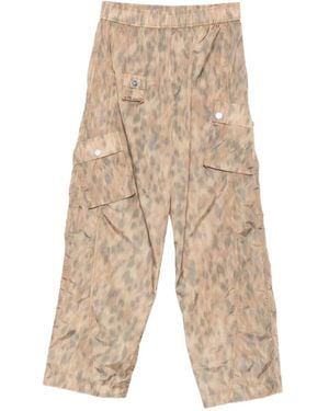 Ganni Pantalones Cargo Estampados - Neutro