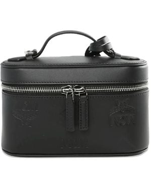 MCM Neceser Aren con logo en relieve - Negro