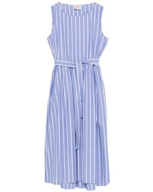 Emme Striped Midi Dress - Blue