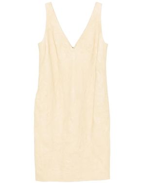 TOTEME Crinkled Leather Dress Champagne - White