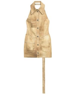 Blumarine Buttoned Print Mini Dress - White