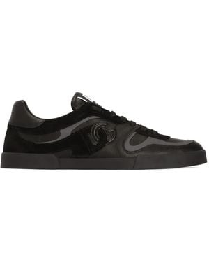 Dolce & Gabbana Portofino Calfskin Trainers - Black