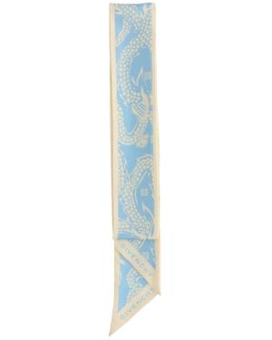 Givenchy Seidenschal Mit Drachen-Print - Blau