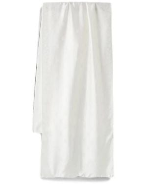 Moschino Jacquard Floral-Pattern Silk Scarf - White