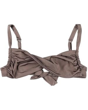 BELAMER Zoe Crossover Bikini Top - Brown