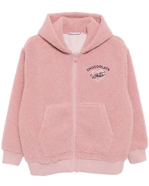 Chocoolate Logo-Embroidered Jacket - Pink