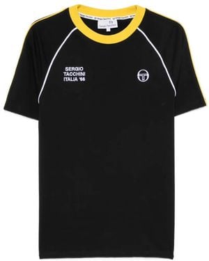Sergio Tacchini T-Shirt Mit Logo-Stickerei - Schwarz