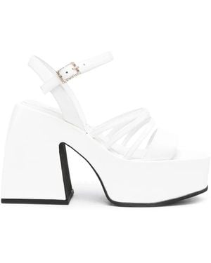 NODALETO Sandali Bulla Chibi Con Plateau 110Mm - Bianco
