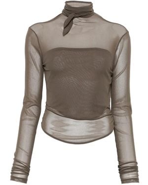 Lemaire Ballerina Foulard Transparent-Effect Top - Natural