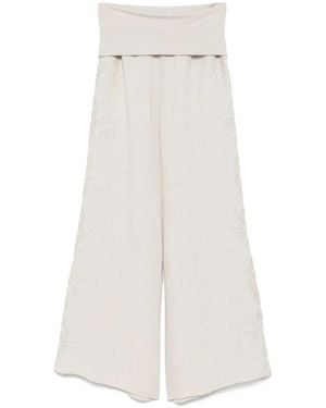 Maurizio Mykonos Lace-Detailed Pants - White