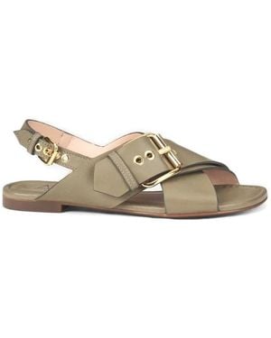 Agl Attilio Giusti Leombruni Buckled-Strap Flat Sandals - Metallic