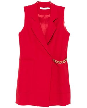 SIMONA CORSELLINI Chain-Link Mini Dress - Red
