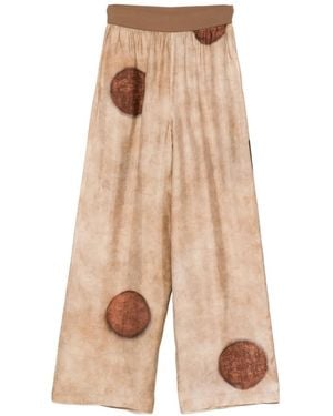 Uma Wang Polka Dot Print Trousers - Natural