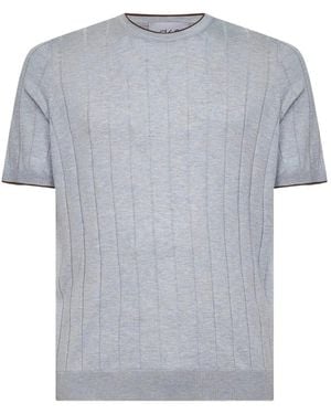 D4.0 Trim-Ribbed T-Shirt - Grey