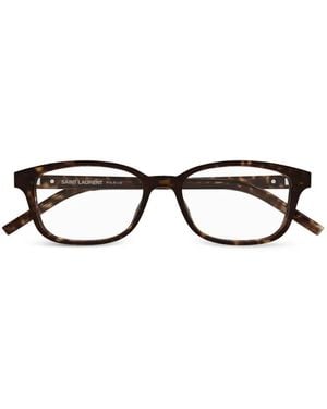 Saint Laurent Gafas Con Montura Rectangular - Marrón