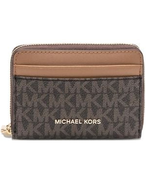 Michael Kors Monogram Zip Wallet - Gray