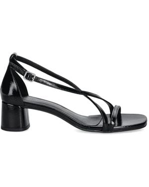 Vagabond Shoemakers Piper Sandalen Aus Lackleder Mit Überkreuzten Riemen - Mettallic