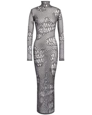 Dondup Long-Sleeves Maxi Dress - Grey