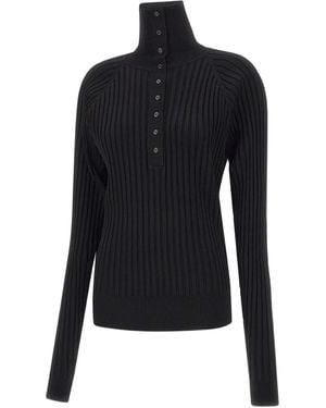 a. roege hove Ribbed Button-Down Jumper - Blue