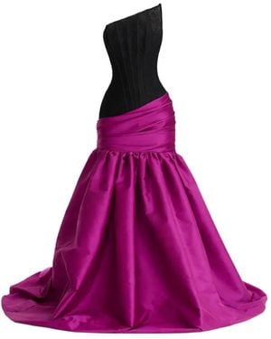 MOOS STUDIO Midnight Orchid Ruffled Maxi Dress - Pink