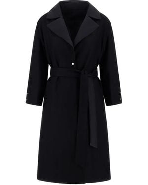 Herno Abrigo Oversize Reversible - Negro