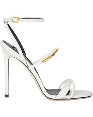 Elisabetta Franchi レザーサンダル 105mm - ホワイト