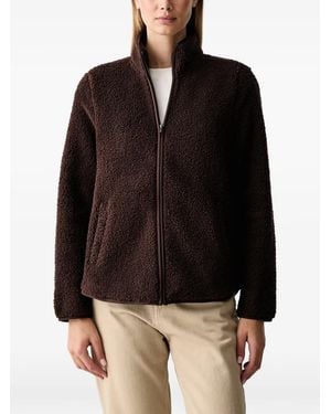 Skechers Skech-Sherpa Fleece Zip-Up Sweater - Black