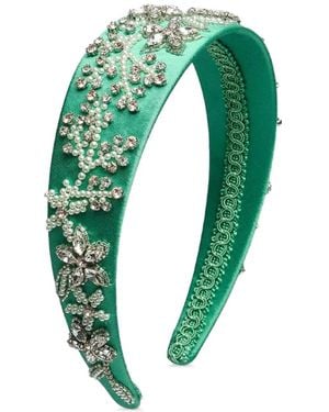 Erdem Crystal-Embellishment Hair Band - Green