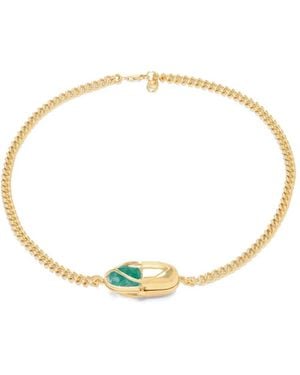 CAPSULE ELEVEN Capsule Crystal Onyx Necklace - Metallic