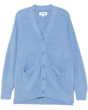 Chocoolate Faux-Fur Cardigan - Blue