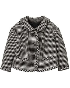 Marc Jacobs Tweed Jack Met Gingham Ruit - Grijs