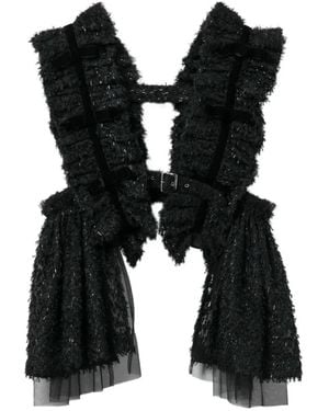 Noir Kei Ninomiya Ruffled Vest - Black
